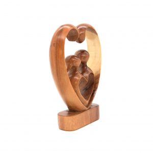 Couple Abstract Timber Carving 30cm