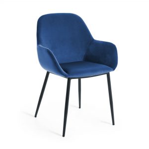 Konna Armchair - Velvet Blue