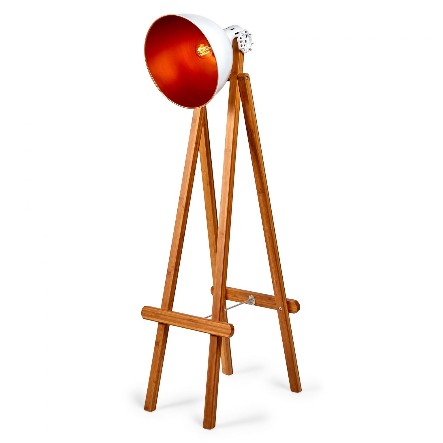 Large Easel Floor Lamp Custom Made Solid Timber Furniture Lifestyle