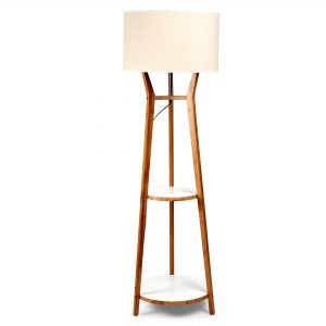 Floor Lamp with Double Shelves
