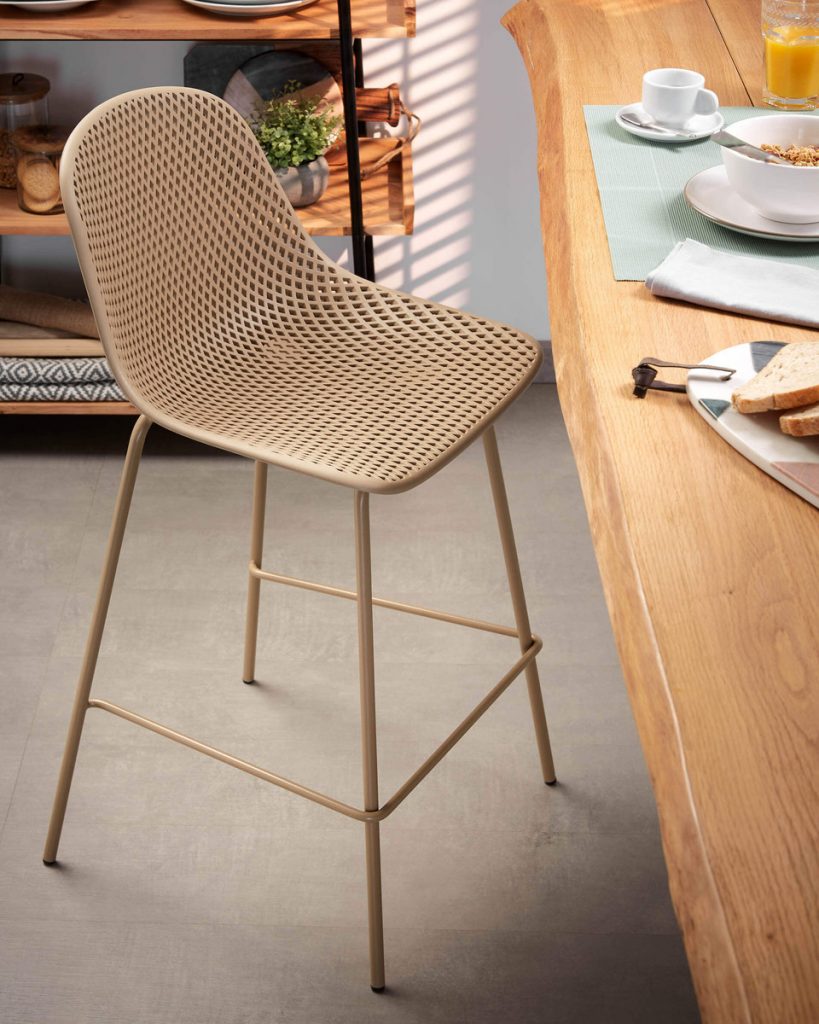 Quinby Bar Stool Beige Custom Made Solid Timber Furniture Lifestyle