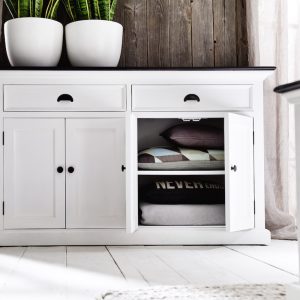 Halifax Hamptons Buffet White with Black Top