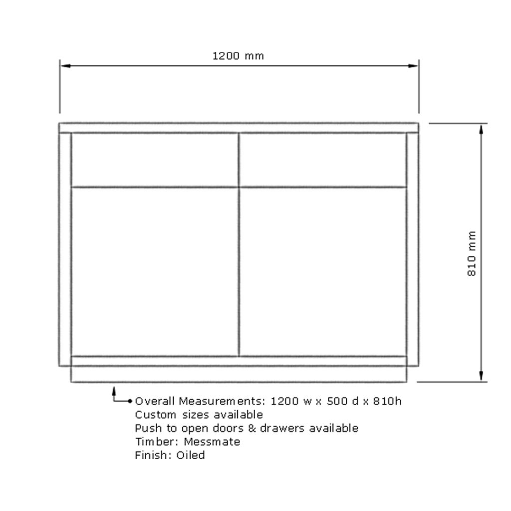 Messmate 1200 Vanity Custom Made Solid Timber Furniture Lifestyle