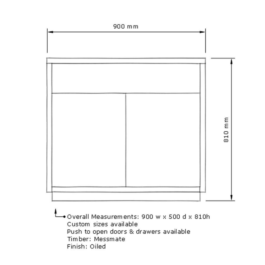 Messmate 900 Vanity Custom Made Solid Timber Furniture Lifestyle