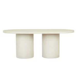 Petra Oval Dining Table - Ivory