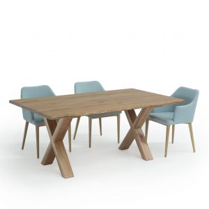 Mountain Ash Cross Legs Dining Table